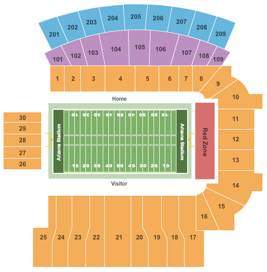 Arizona Stadium Arizona Bowl Seating Chart